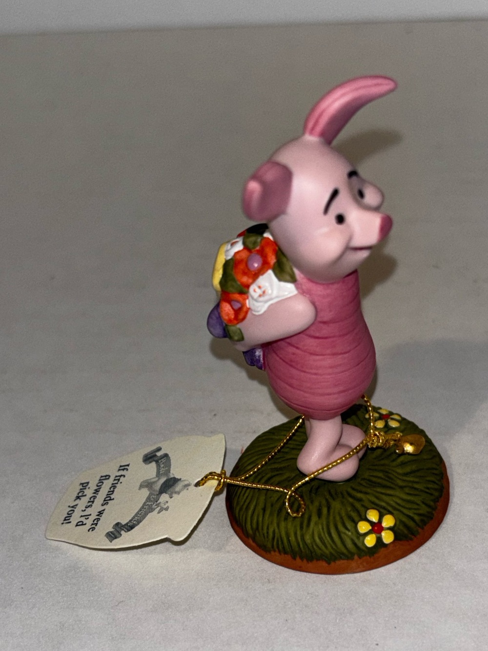 Vintage Disney Pooh & Friends Piglet Figurine If Friends Were Flowers Pick You